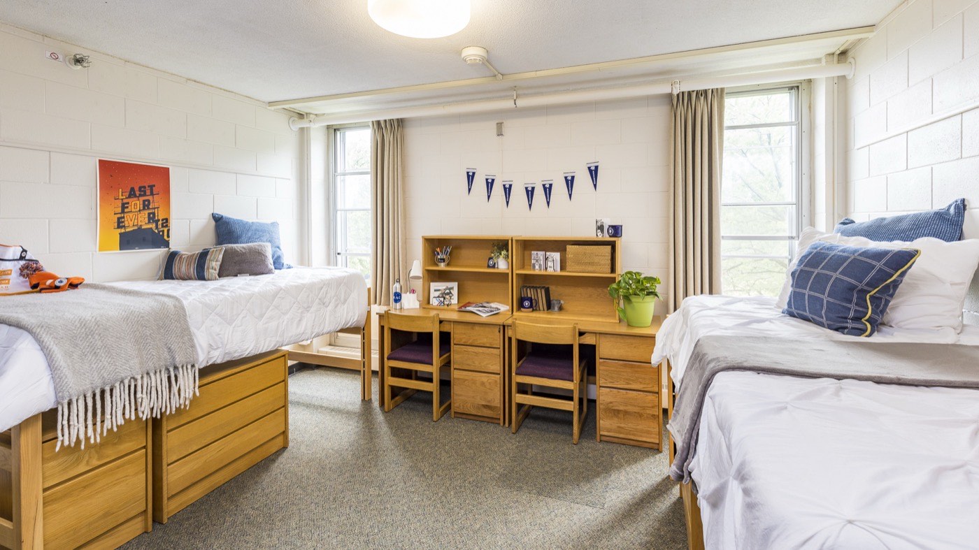 A student room at Macalester College